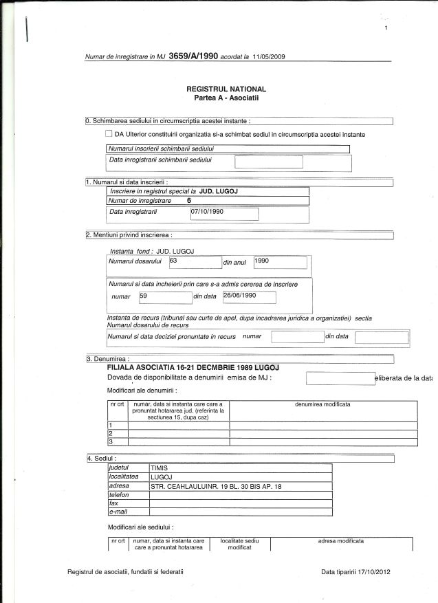 16-21 Lugoj adresa