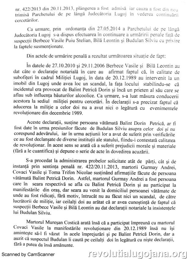 Clasare penala Budula 2