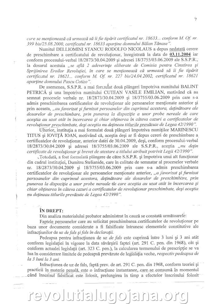 Ordonata de clasare 4