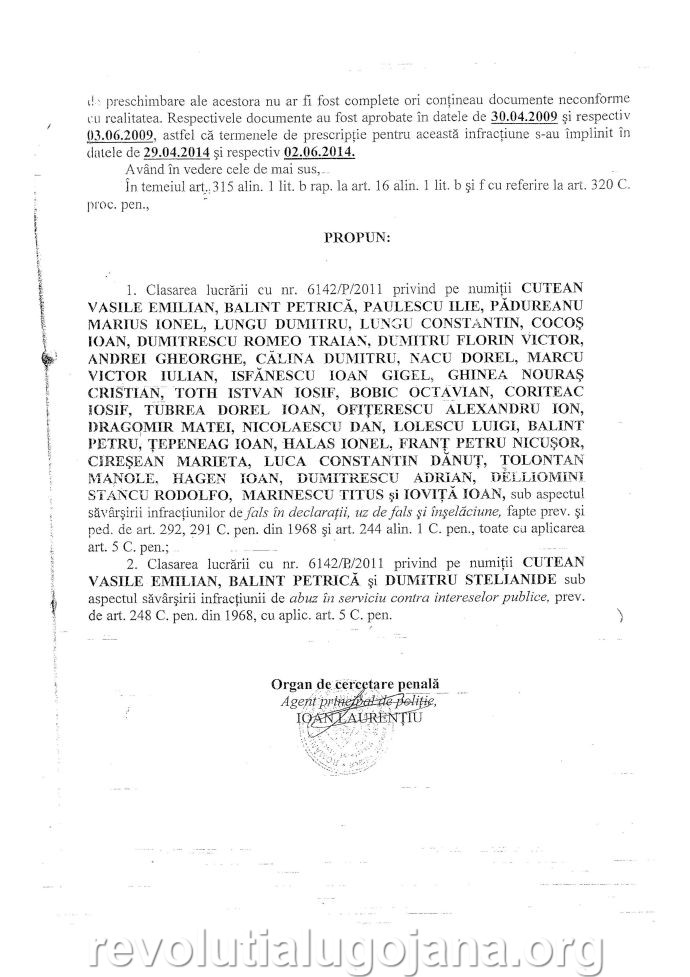 Ordonata de clasare 6