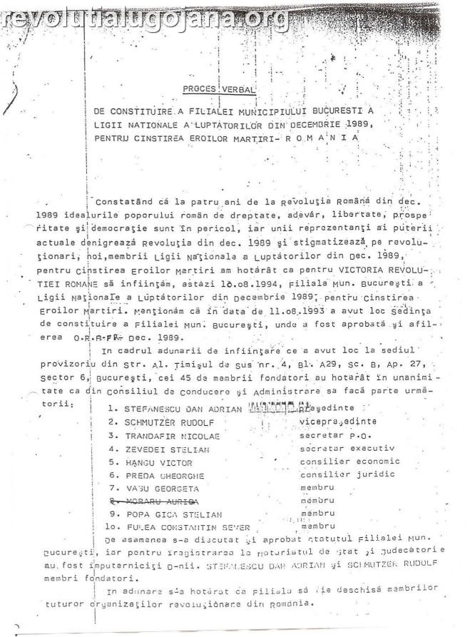 Proces verbal constituire filiala