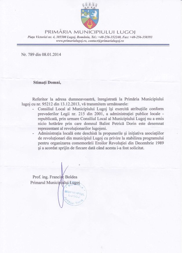 Raspuns Petitie Publica